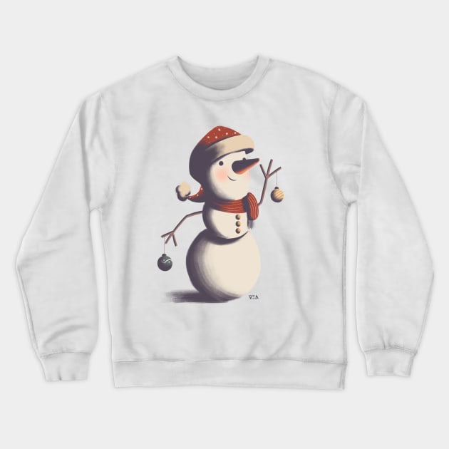 Snowman Crewneck Sweatshirt by vero.e.a